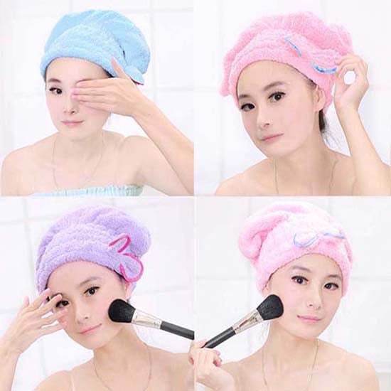 (Pack of 02 ) Hair Drying Cap Towel