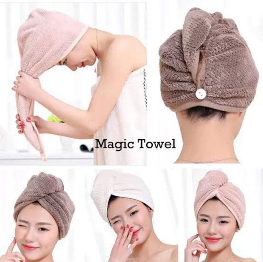 (Pack Of 2 )Super Absorbent Quick Dry Hair Towel Microfiber Wrap