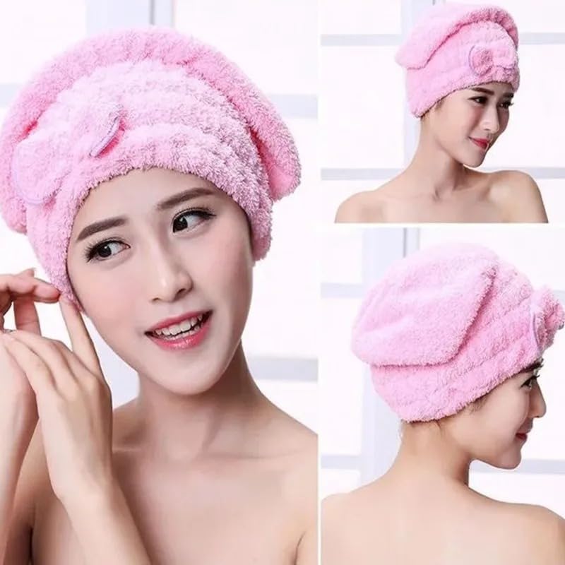 (Pack of 02 ) Hair Drying Cap Towel