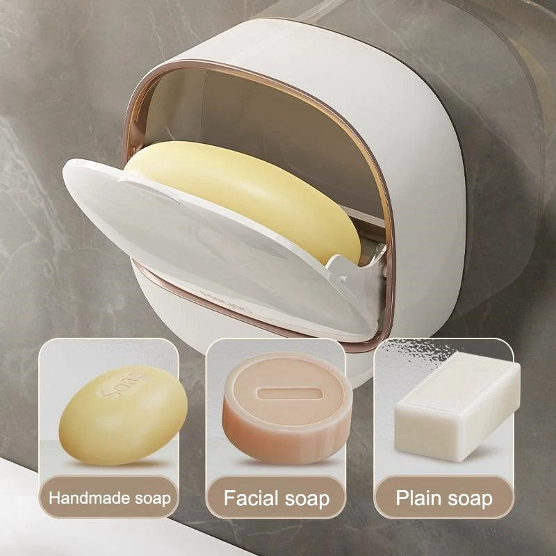 Luxury Soap Holder Punch Free Drain Laundry Soap Box Easy Cleaning