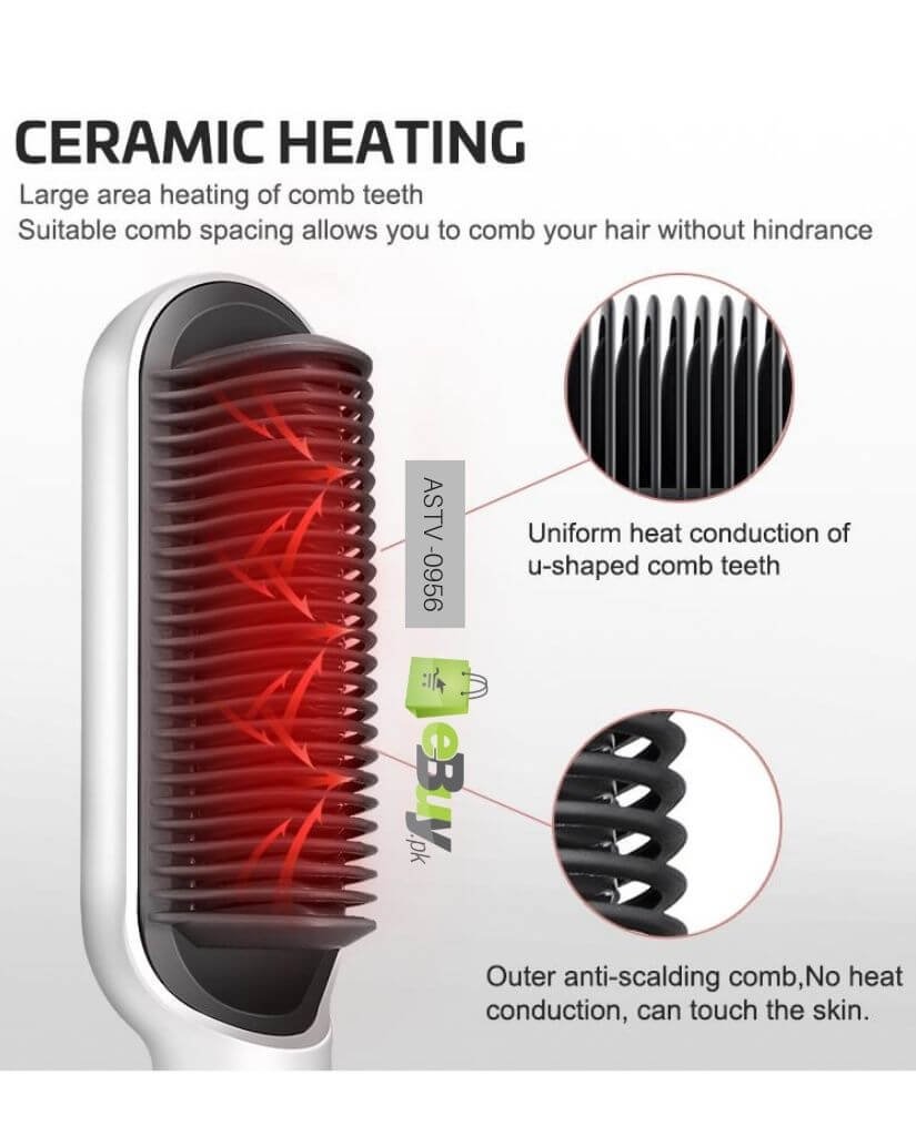 Electric Professional Hair Straightening Brush