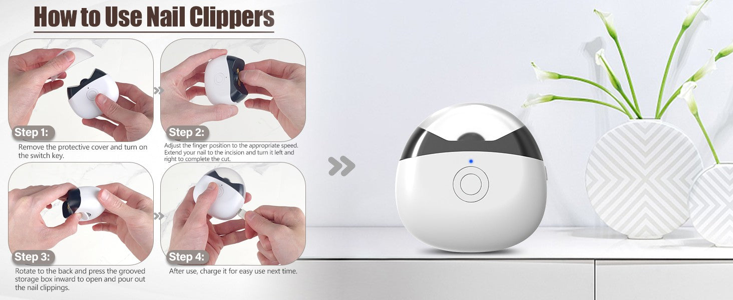 Electric Baby Nail Clippers with Light,Rechargeable